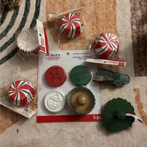 Christmas Cookie Stamp Set - Red, Green, White